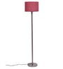 New Era Pink Jute Drum Designer Steel Floor Lamp For Home Decor