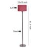 New Era Pink Jute Drum Designer Steel Floor Lamp For Home Decor