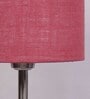 New Era Pink Jute Drum Designer Steel Floor Lamp For Home Decor