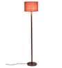 New Era Pink Jute Drum Designer Steel Floor Lamp For Home Decor