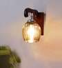 Brown Wooden Wall Lamp