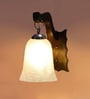 Brown Wooden Wall Lamp