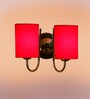 Dual Red cotton Wall mounted Lamp Steel Base