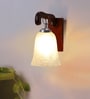 Brown Wooden Wall Lamp