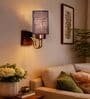 Blue Jute Stylish wood & metal wall lamp Ideal