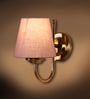 Grey cotton Wall mounted Lamp Steel Base