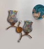 Dual wall mounted gold lamp with Multicolor Mosaic Glass