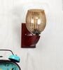 Brown Wooden Wall Lamp