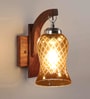 Brown Wooden Wall Lamp