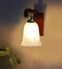 Brown Wooden Wall Lamp