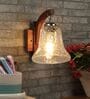 Brown Wooden Wall Lamp