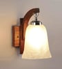 Brown Wooden Wall Lamp