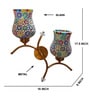 Dual wall mounted gold lamp with Multicolor Mosaic Glass