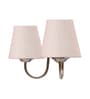 Dual White Jute Wall Mounted Lamp Steel Base
