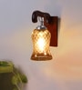 Brown Wooden Wall Lamp