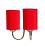 Dual Red cotton Wall mounted Lamp Steel Base