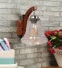 Brown Wooden Wall Lamp