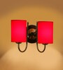 Dual Red cotton Wall mounted Lamp Steel Base
