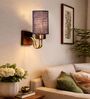 Blue Jute Stylish wood & metal wall lamp Ideal