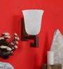 Brown Wooden Wall Lamp