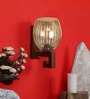 Brown Wooden Wall Lamp