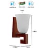 Brown Wooden Wall Lamp