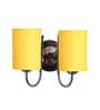 Dual Yellow cotton Wall mounted Lamp Steel Base