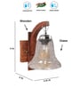Brown Wooden Wall Lamp