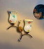 Dual wall mounted gold lamp with Multicolor Mosaic Glass