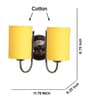 Dual Yellow cotton Wall mounted Lamp Steel Base