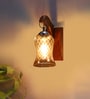 Brown Wooden Wall Lamp