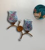 Dual wall mounted gold lamp with Multicolor Mosaic Glass