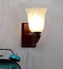 Brown Wooden Wall Lamp