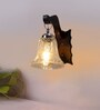 Brown Wooden Wall Lamp