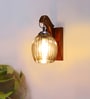 Brown Wooden Wall Lamp
