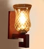 Brown Wooden Wall Lamp