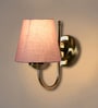 Grey cotton Wall mounted Lamp Steel Base
