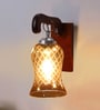Brown Wooden Wall Lamp