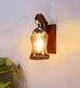 Brown Wooden Wall Lamp