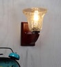 Brown Wooden Wall Lamp