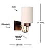 White Jute Premium wood & metal wall lamp Perfect