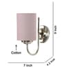 Grey cotton Wall mounted Lamp Steel Base