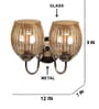 Black Chorm Finish Stainless Steel Wall Lamp