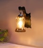 Brown Wooden Wall Lamp
