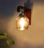 Brown Wooden Wall Lamp