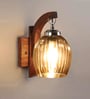 Brown Wooden Wall Lamp