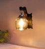 Black Wooden Wall Lamp