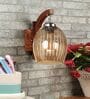 Brown Wooden Wall Lamp