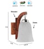 Brown Wooden Wall Lamp