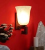 Brown Wooden Wall Lamp